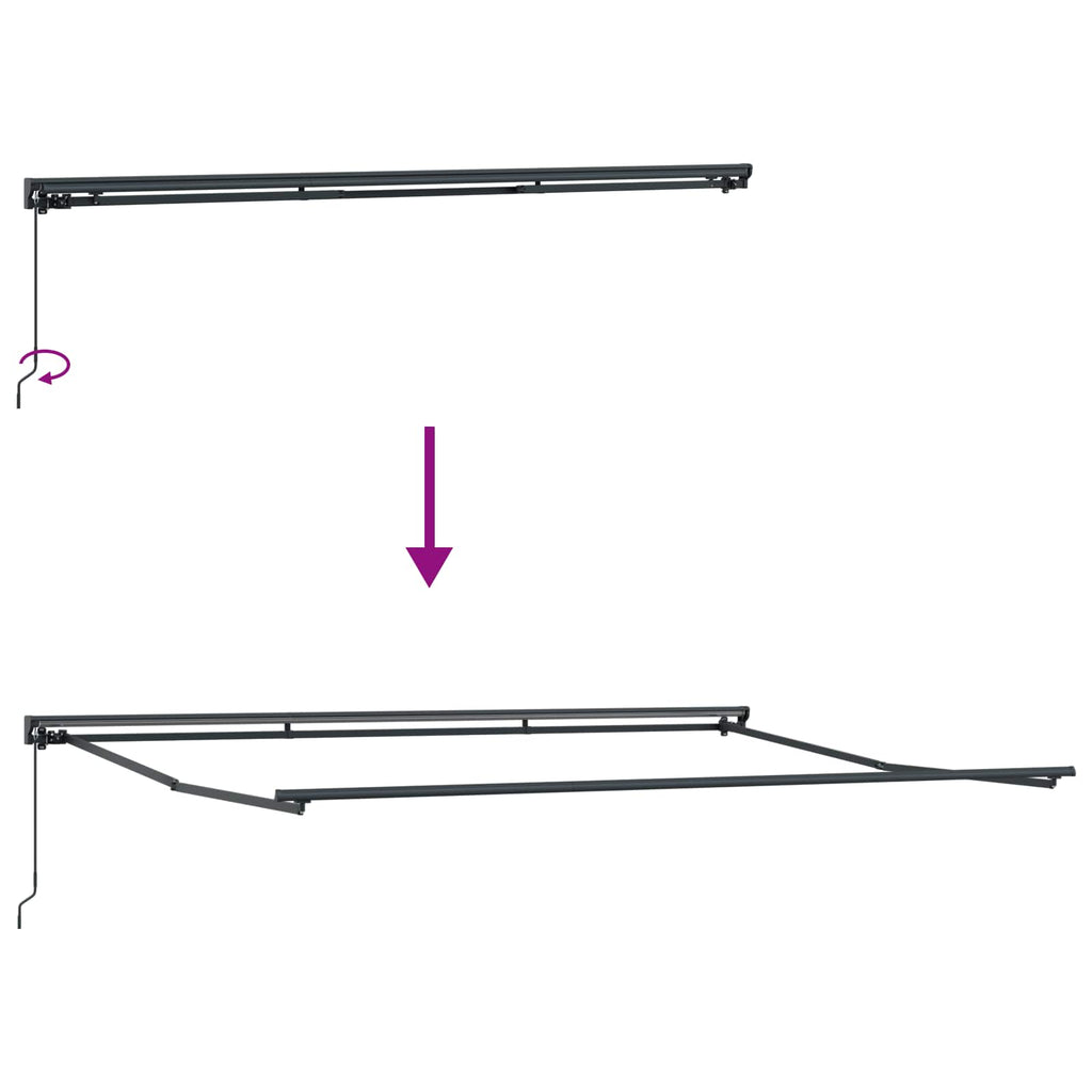 vidaXL Rama markizy Zielony i Żółty 450 × 300 cm