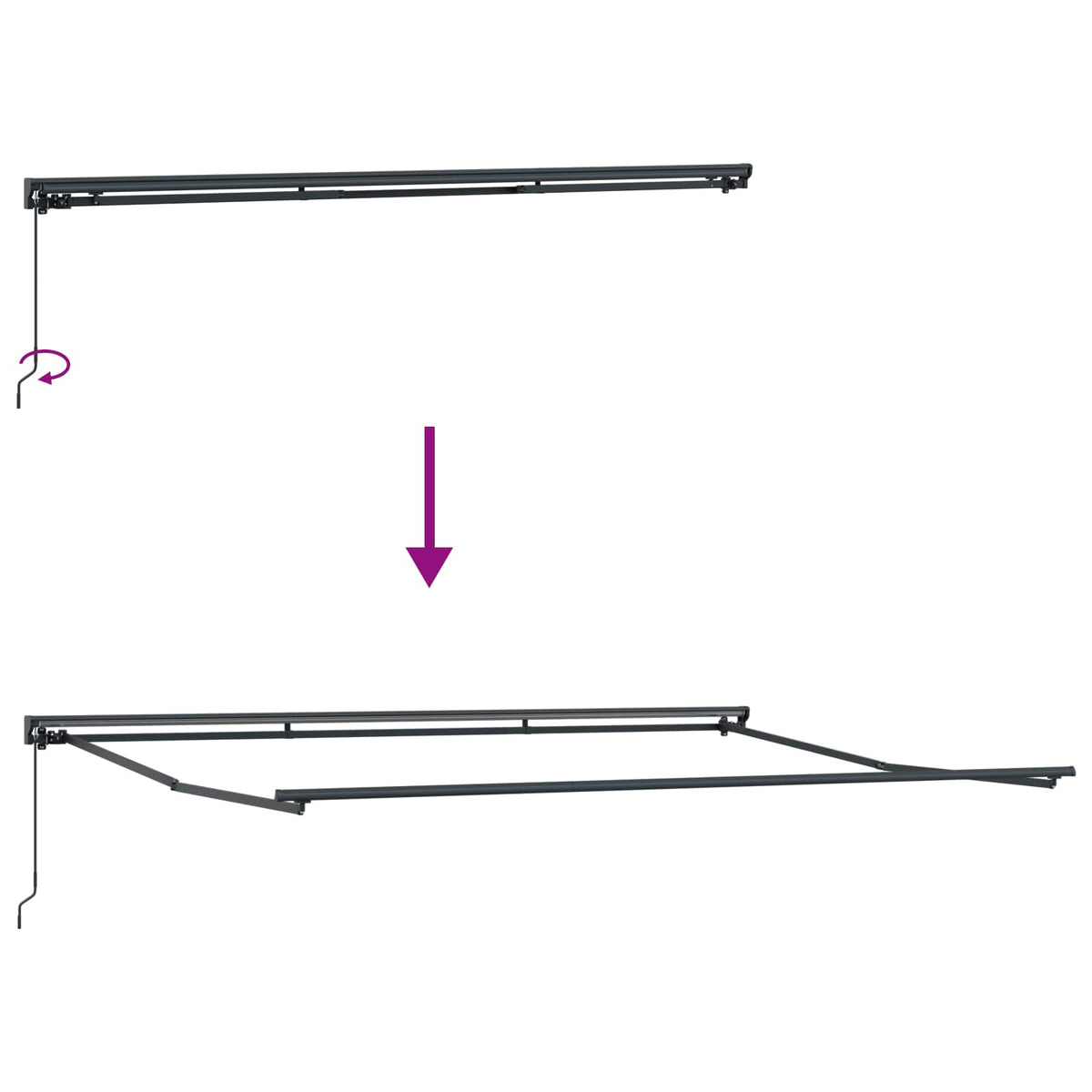 vidaXL Rama markizy Zielony i Żółty 450 × 300 cm
