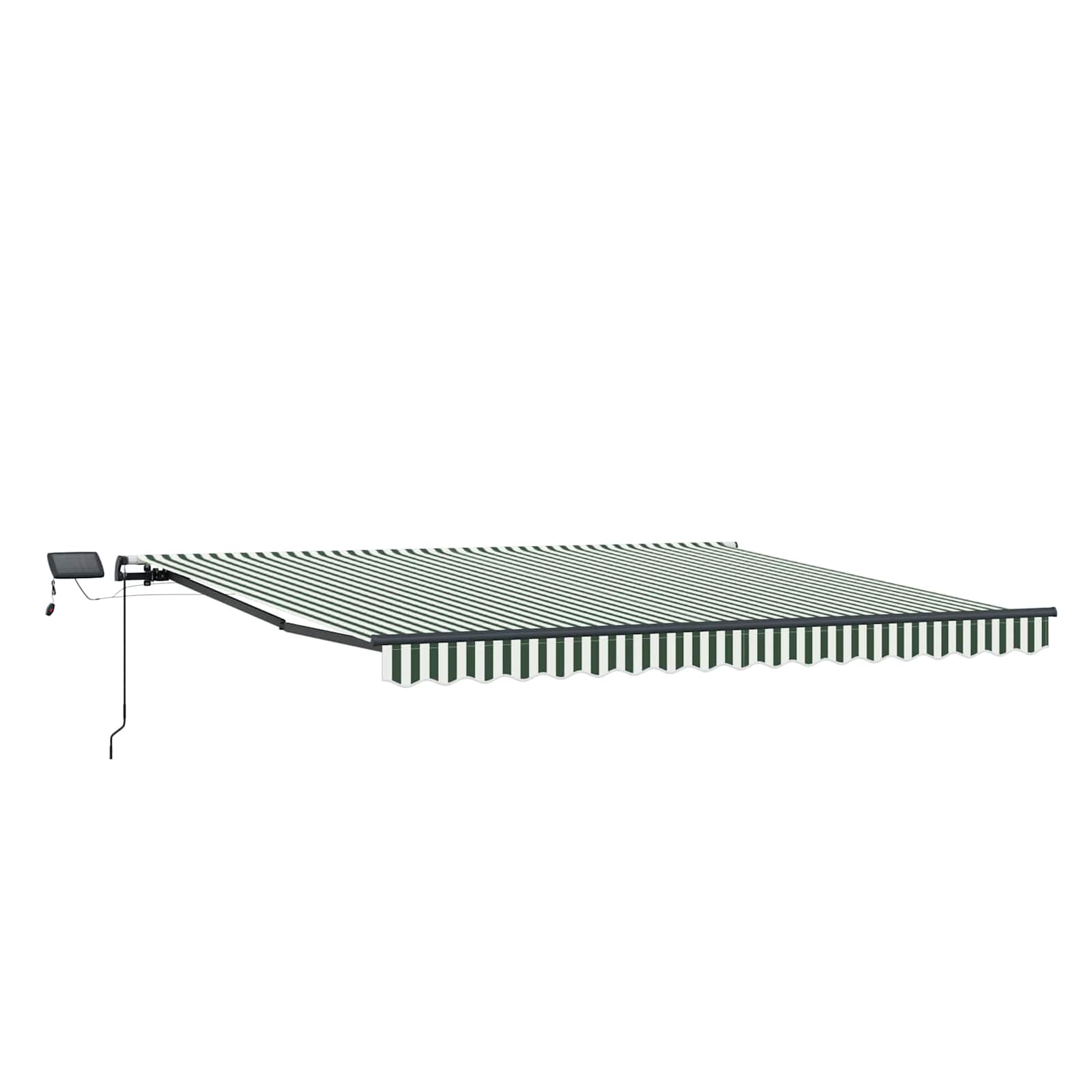vidaXL Markiza wysuwana Zielony i Biały 450 × 300 cm