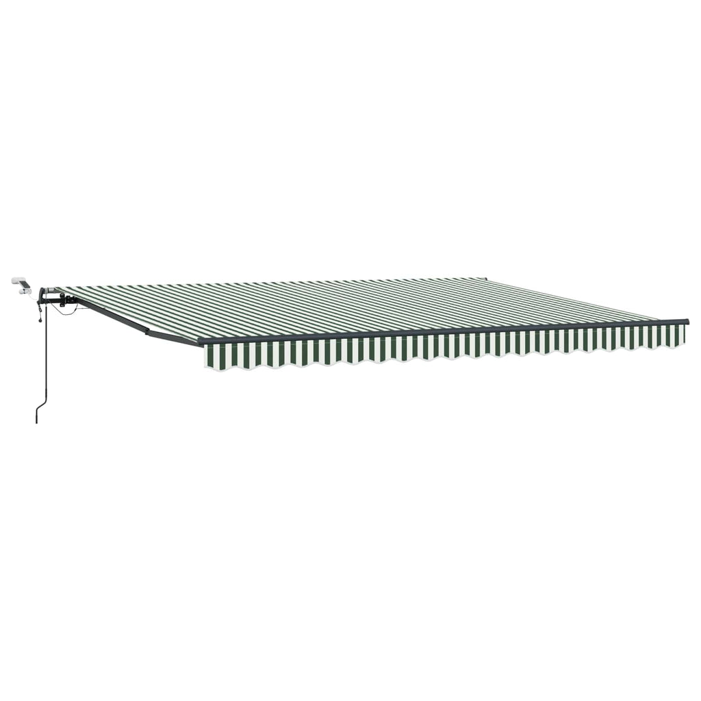 vidaXL Tkanina Zadaszenia Zielony i Biały 450 × 300 cm Poliester