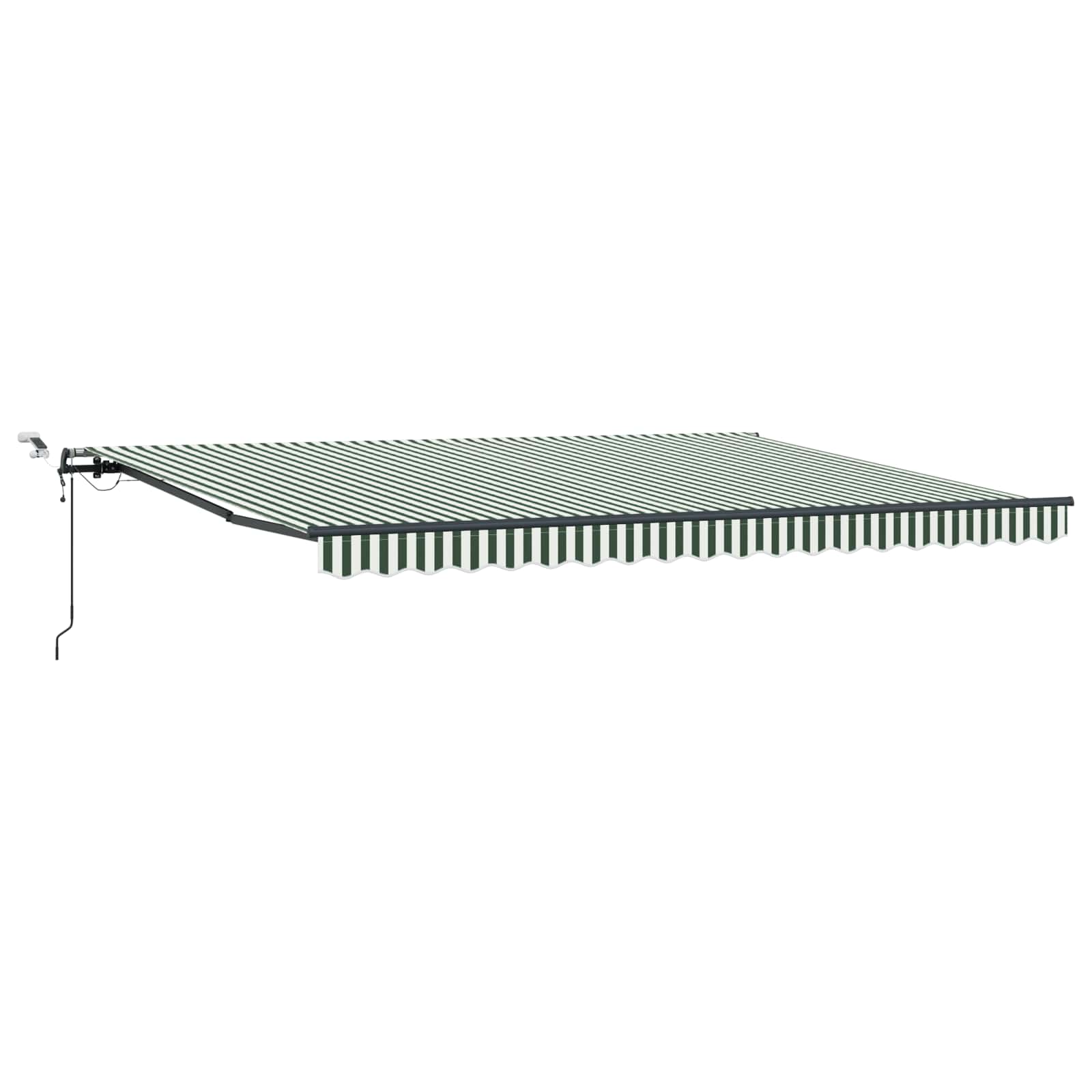 vidaXL Tkanina Zadaszenia Zielony i Biały 450 × 300 cm Poliester