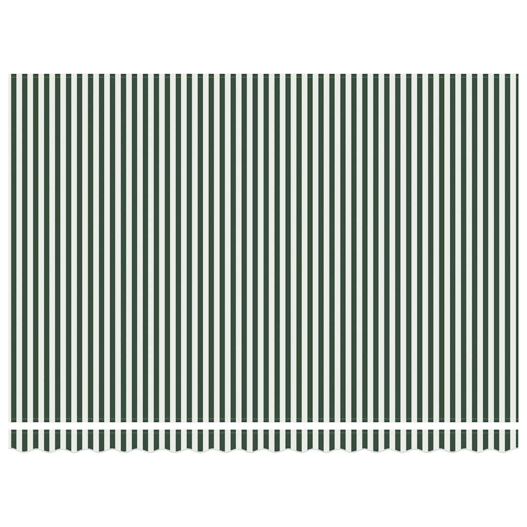 vidaXL Markiza wysuwana Zielony i Biały 450 x 300 x 165 cm