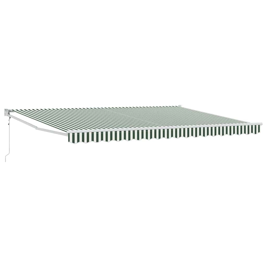 vidaXL Markiza Zielony i Biały 450 x 300 x 165 cm Poliester i Metal
