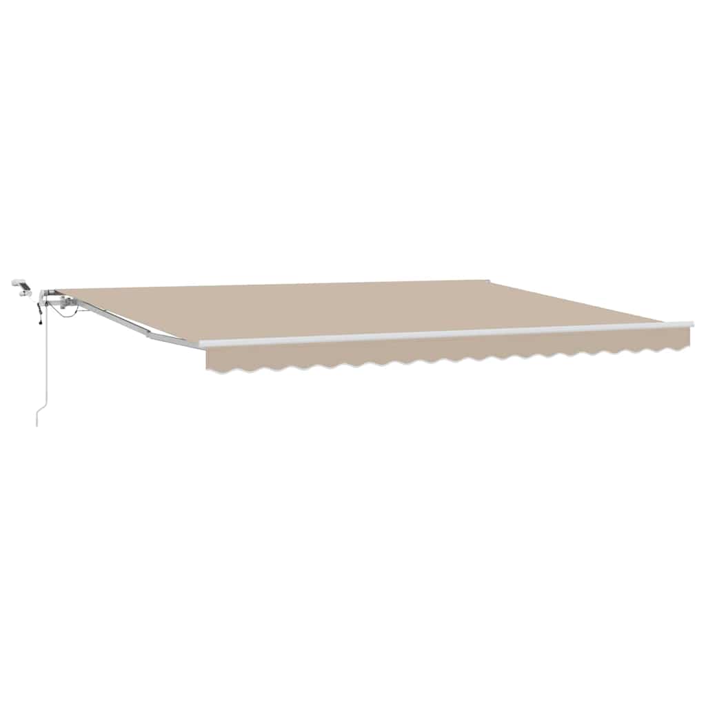vidaXL Markiza wysuwana Beżowy 450 × 350 cm Poliester
