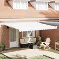vidaXL Markiza wysuwana Biały 450 x 350 x 165 cm Poliester i aluminium
