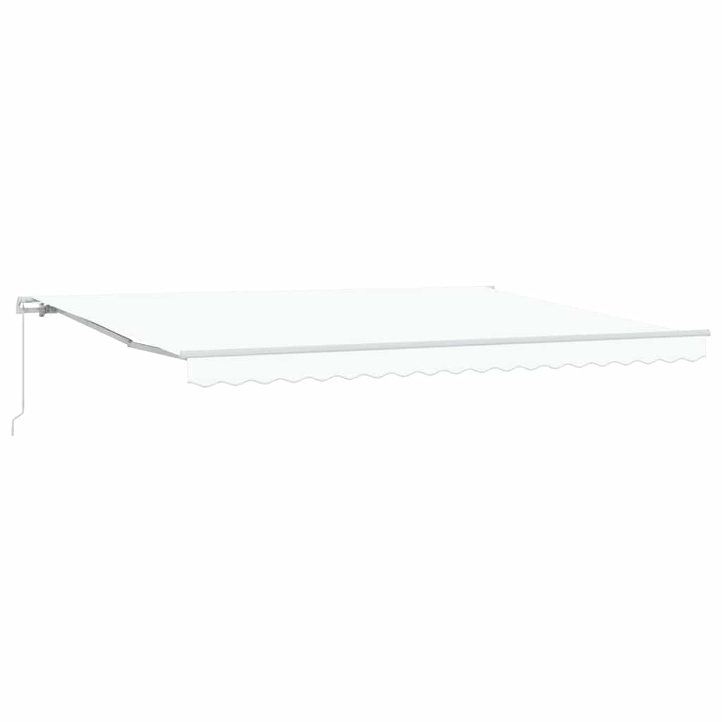 vidaXL Markiza wysuwana Biały 450 x 350 x 165 cm Poliester i aluminium