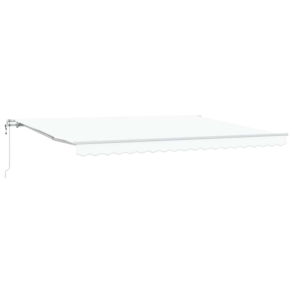 vidaXL Markiza wysuwana Biały 450 × 350 cm Tkanina i aluminium