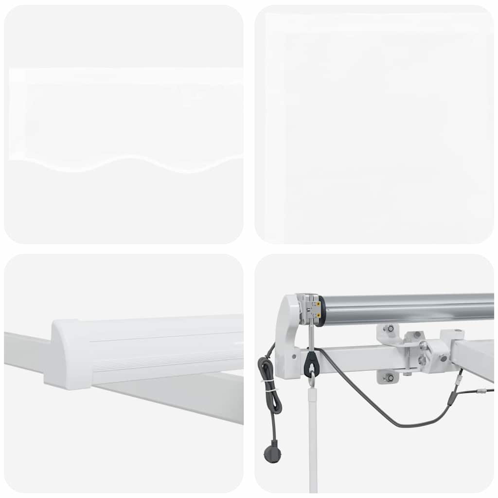 vidaXL Tkanina Zadaszenia Biały 450 × 350 cm Poliester