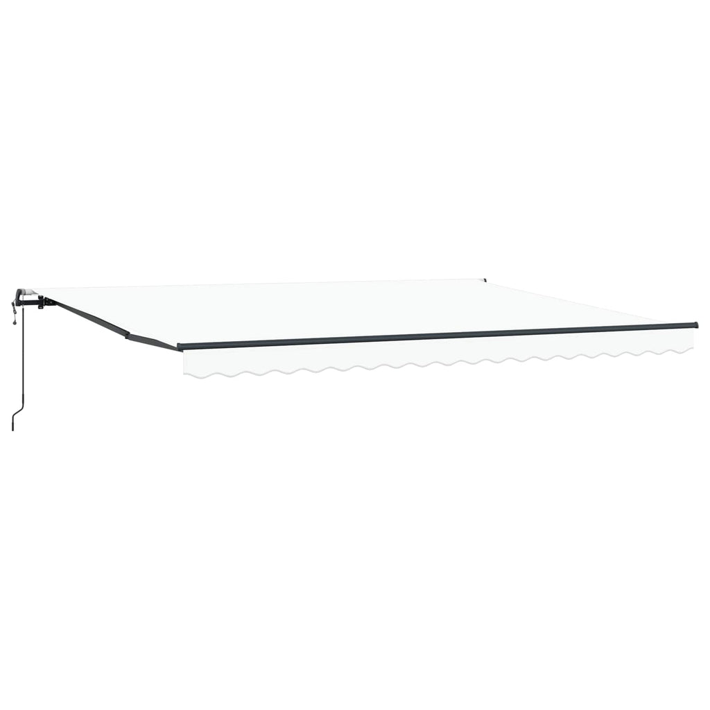 vidaXL Markiza wysuwana Biały 450 × 350 cm Tkanina i aluminium