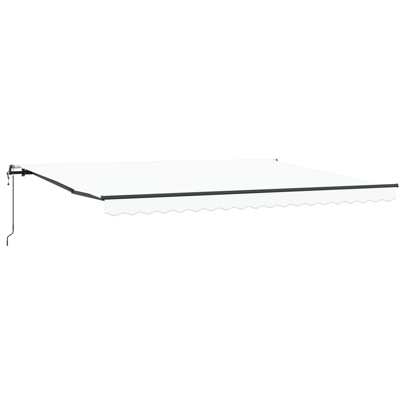 vidaXL Markiza wysuwana Biały 450 × 350 cm Tkanina i aluminium