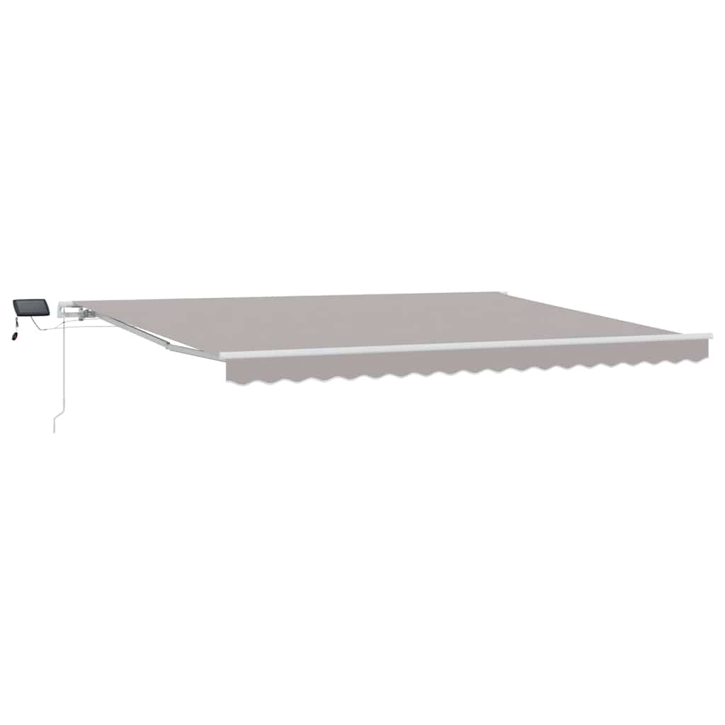 vidaXL Markiza wysuwana jasnoszary 450 × 350 cm Tkanina i aluminium