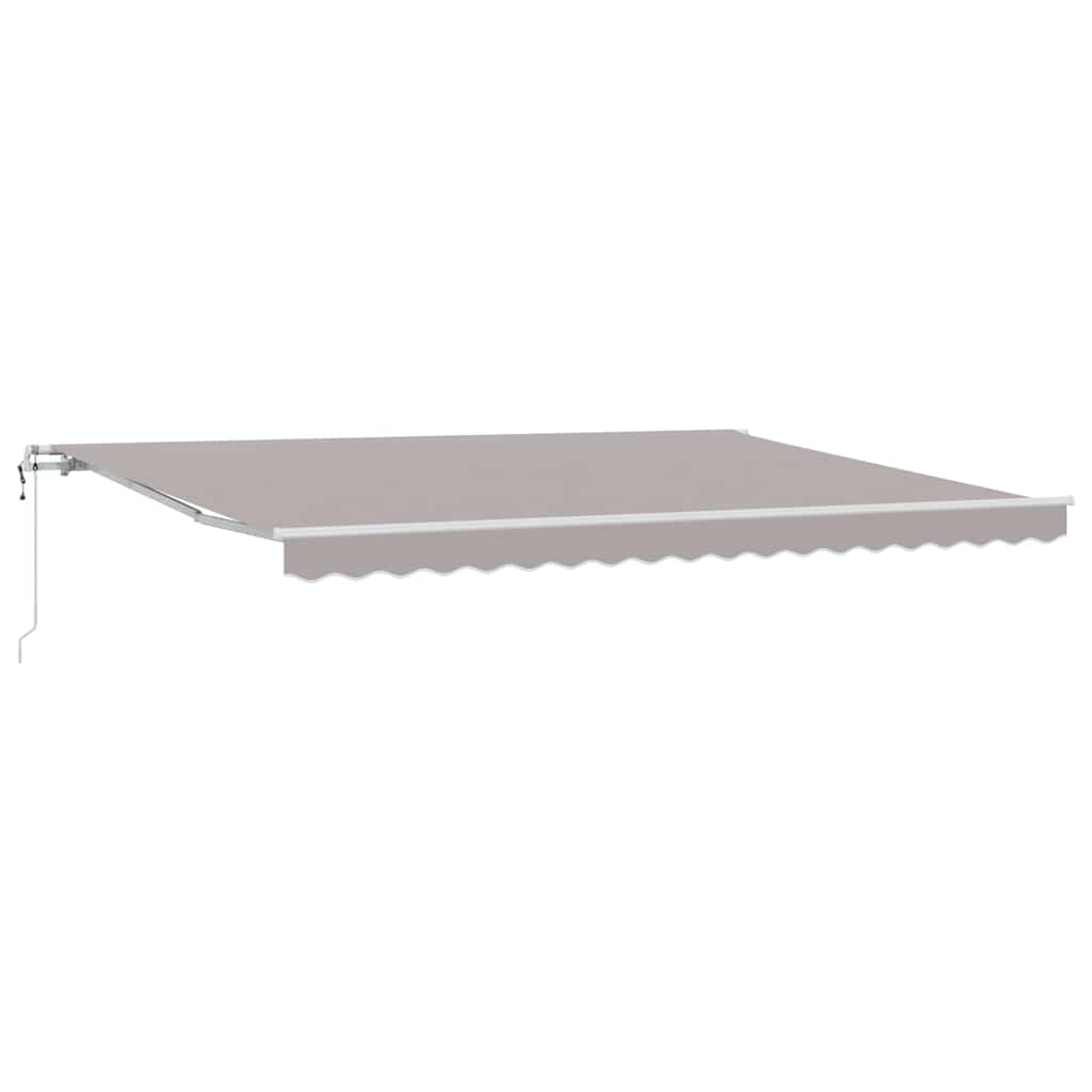 vidaXL Markiza wysuwana jasnoszary 450 × 350 cm Tkanina i aluminium