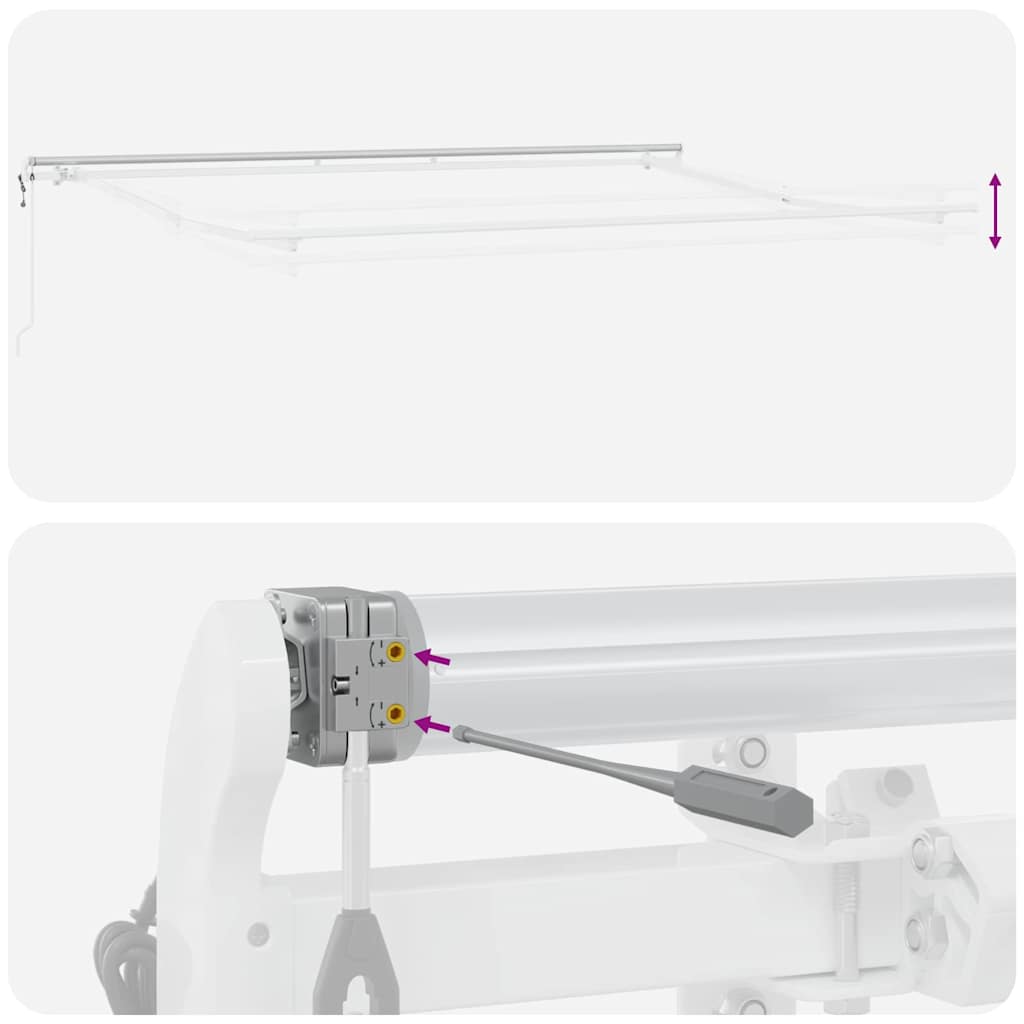 vidaXL Markiza wysuwana jasnoszary 450 × 350 cm Tkanina i aluminium