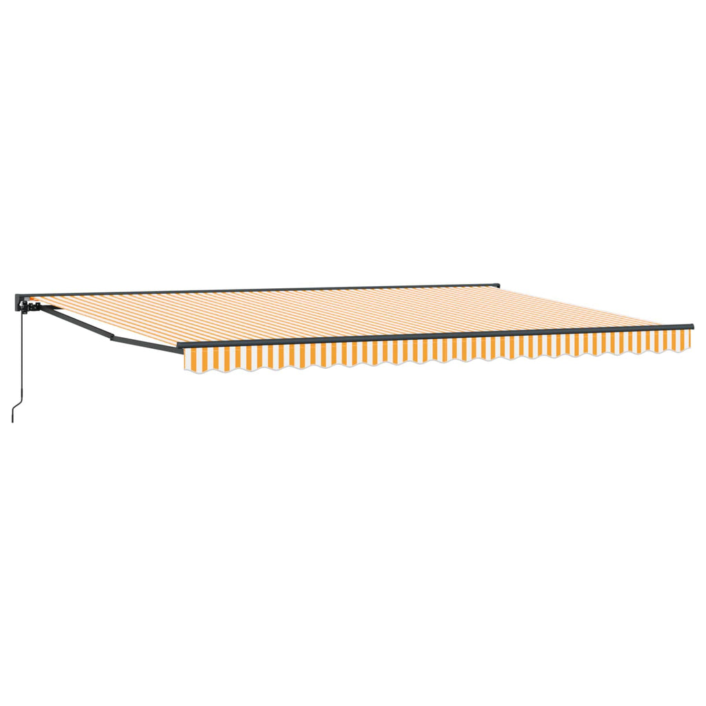 vidaXL Rama markizy Żółty i Biały 500 × 300 cm Poliester z powłoką PU