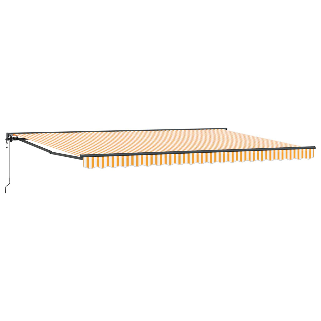 vidaXL Rama markizy Żółty i Biały 500 × 300 cm Poliester z powłoką PU