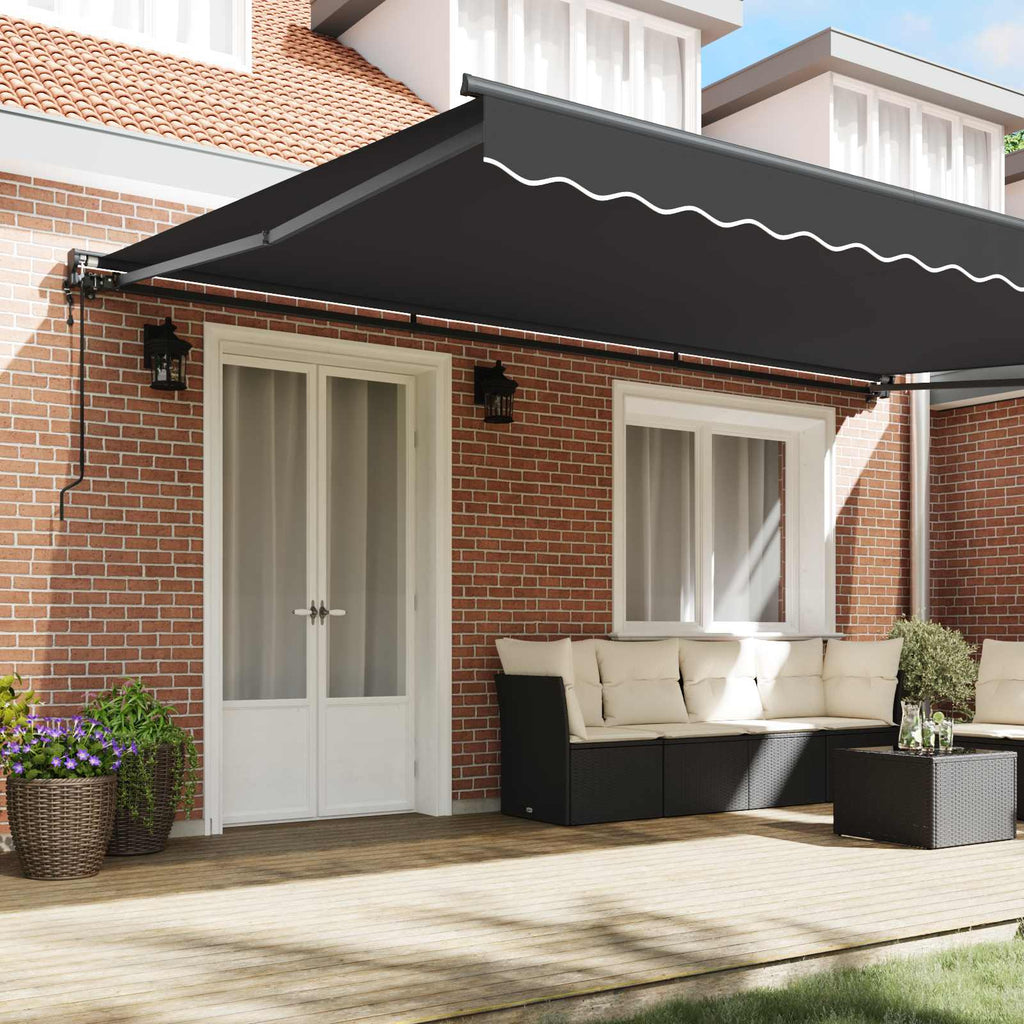 vidaXL Rama markizy Antracyt 500 × 300 cm Poliester z powłoką PU