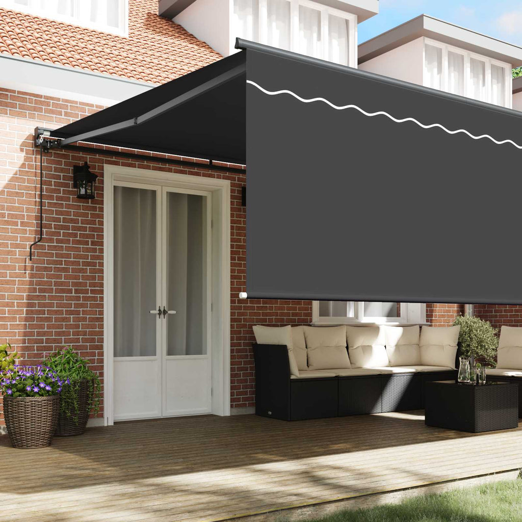 vidaXL Markiza zwijana Antracyt 500 × 300 cm Poliester i aluminium