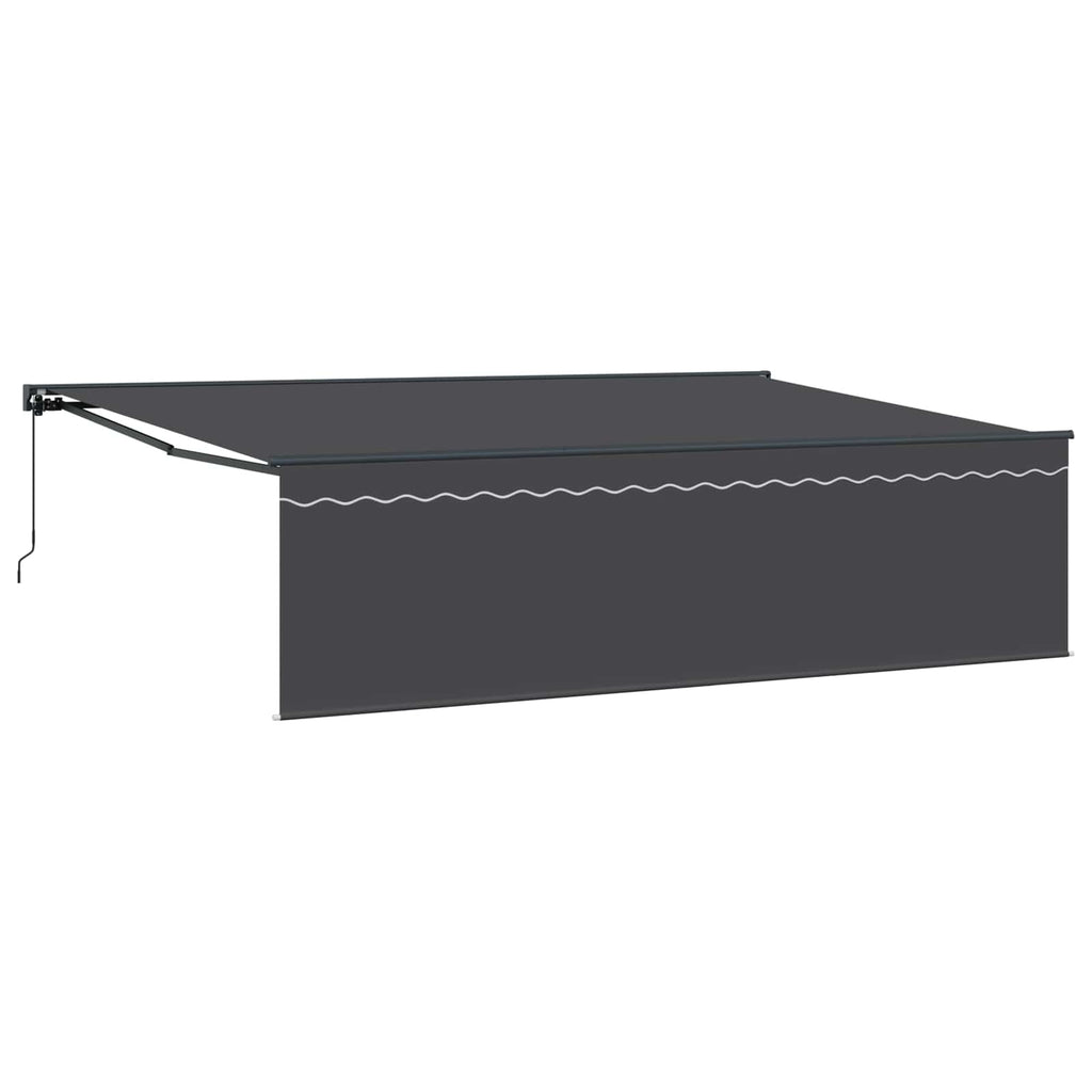 vidaXL Markiza zwijana Antracyt 500 × 300 cm Poliester i aluminium