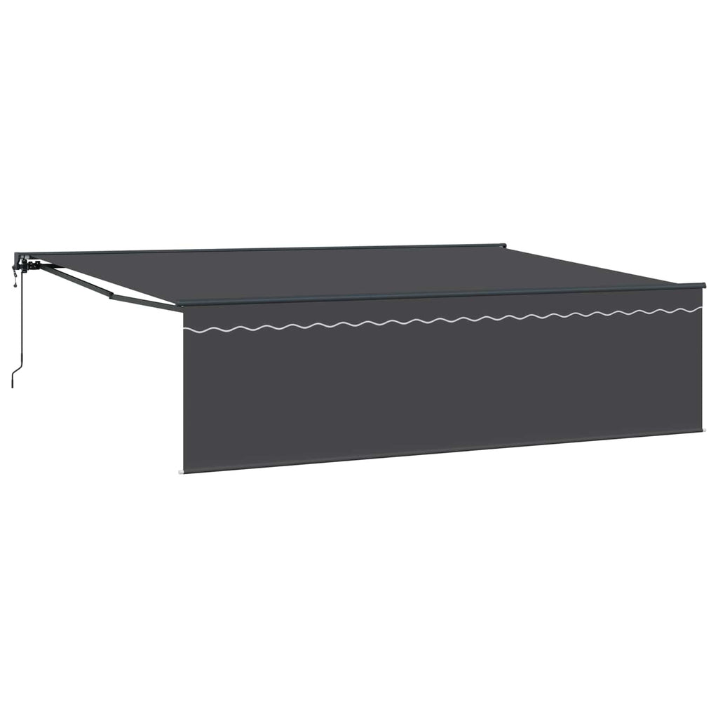 vidaXL Markiza zwijana Antracyt 500 × 300 cm Poliester i aluminium