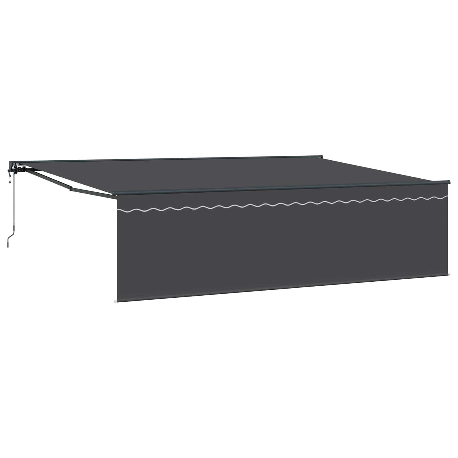 vidaXL Markiza zwijana Antracyt 500 × 300 cm Poliester i aluminium