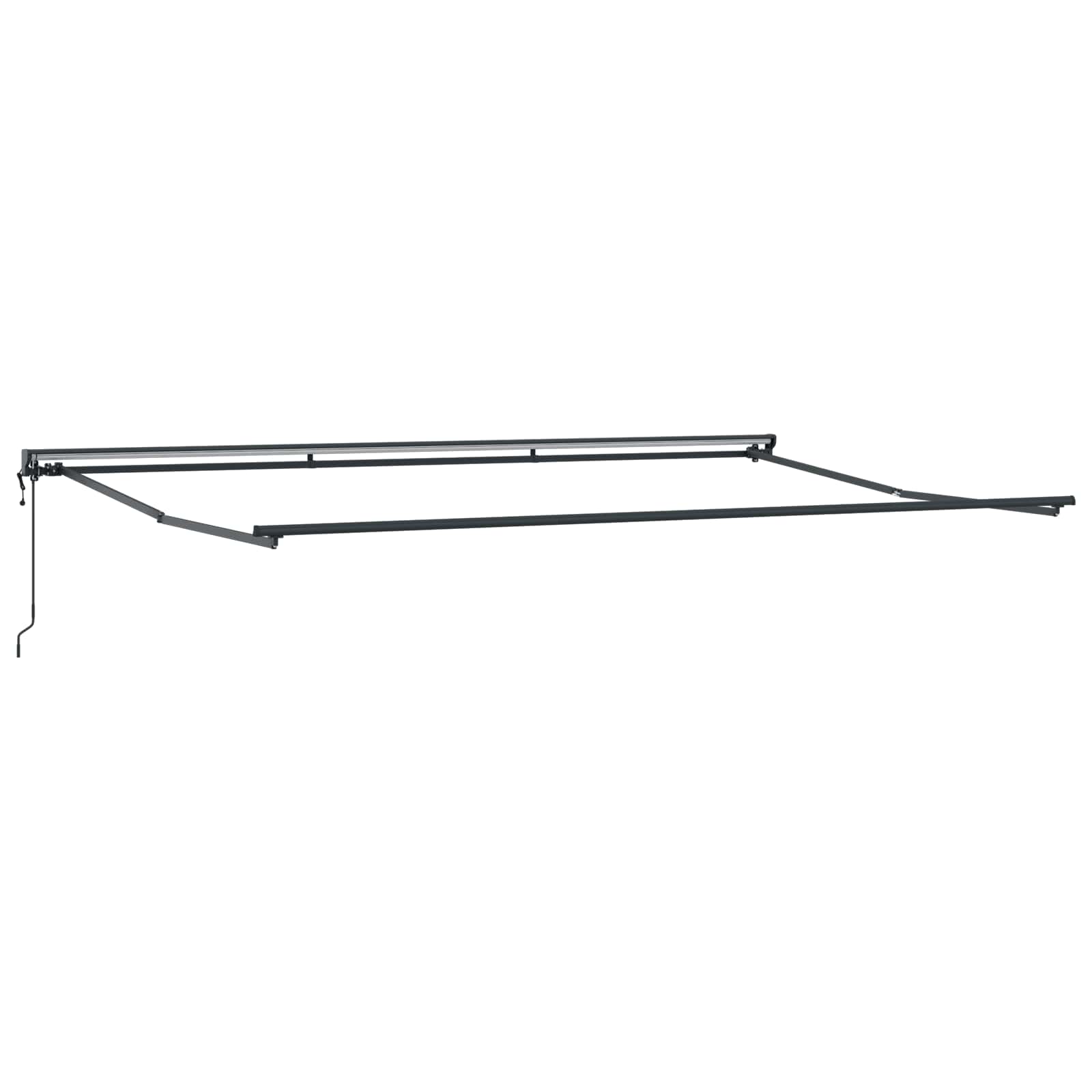 vidaXL Rama markizy Brązowy 500 × 300 cm Poliester z powłoką PU