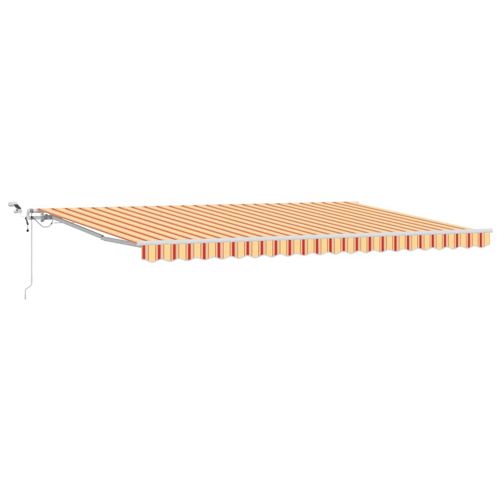 vidaXL Tkanina Zadaszenia Żółty i pomarańczowy 500 × 300 cm Poliester