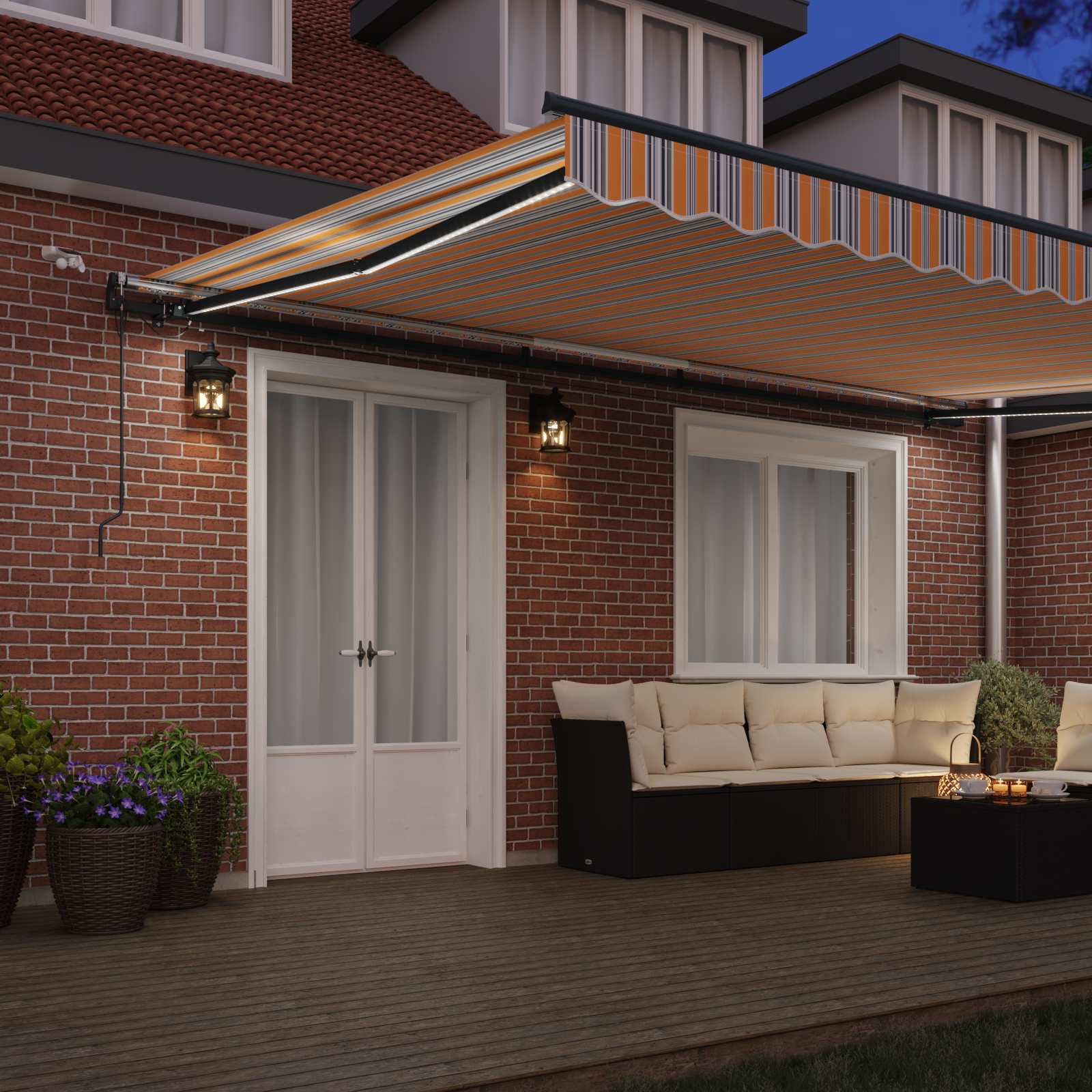 vidaXL Tkanina Zadaszenia Wielokolorowe 500 x 300 x 165 cm Poliester