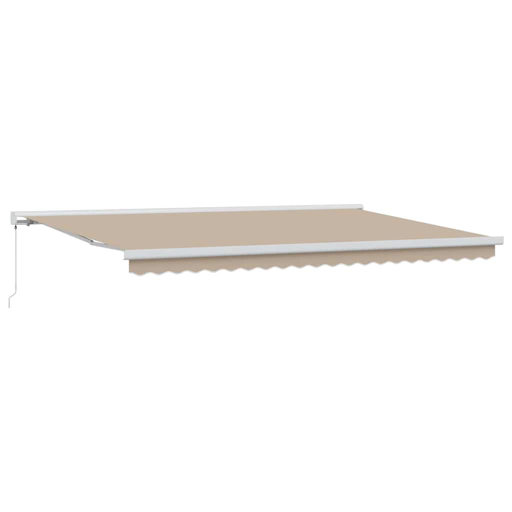 vidaXL Markiza wysuwana Beżowy 500 × 300 cm Canvas i Aluminium