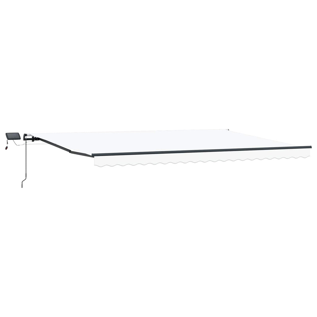 vidaXL Markiza wysuwana Biały 500 × 300 cm Tkanina i aluminium