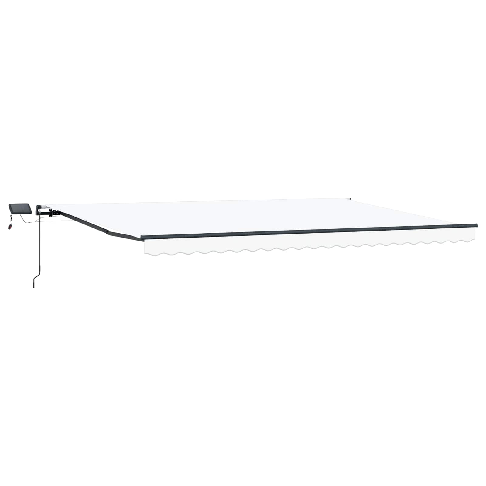vidaXL Markiza wysuwana Biały 500 × 300 cm Tkanina i aluminium