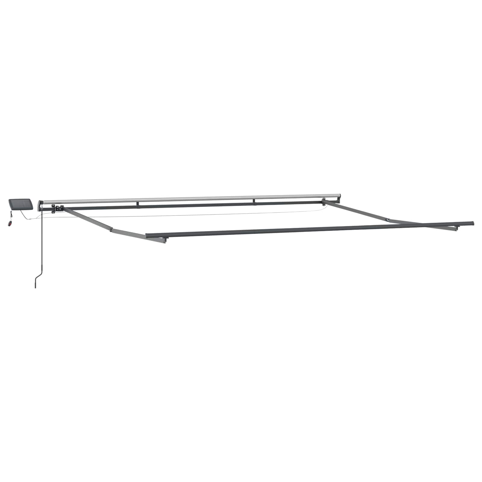 vidaXL Markiza wysuwana Biały 500 × 300 cm Tkanina i aluminium