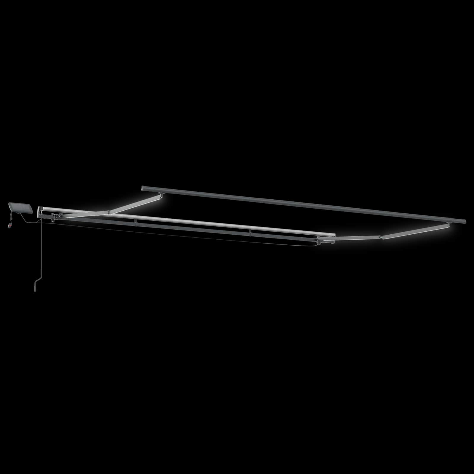 vidaXL Markiza wysuwana Biały 500 × 300 cm Tkanina i aluminium