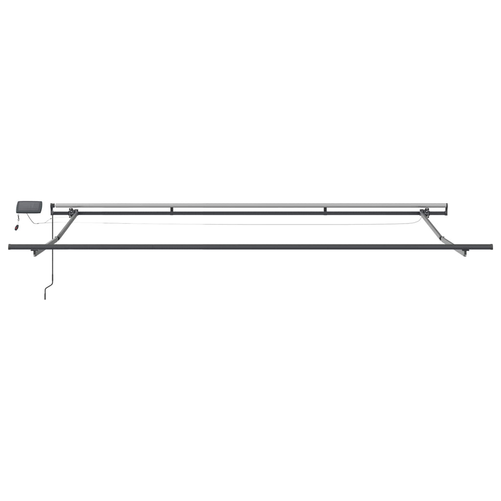 vidaXL Markiza wysuwana Biały 500 × 300 cm Tkanina i aluminium