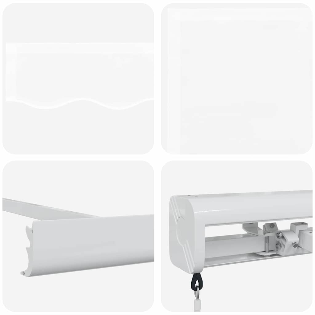 vidaXL Markiza wysuwana Biały 500 × 300 cm Canvas i Aluminium