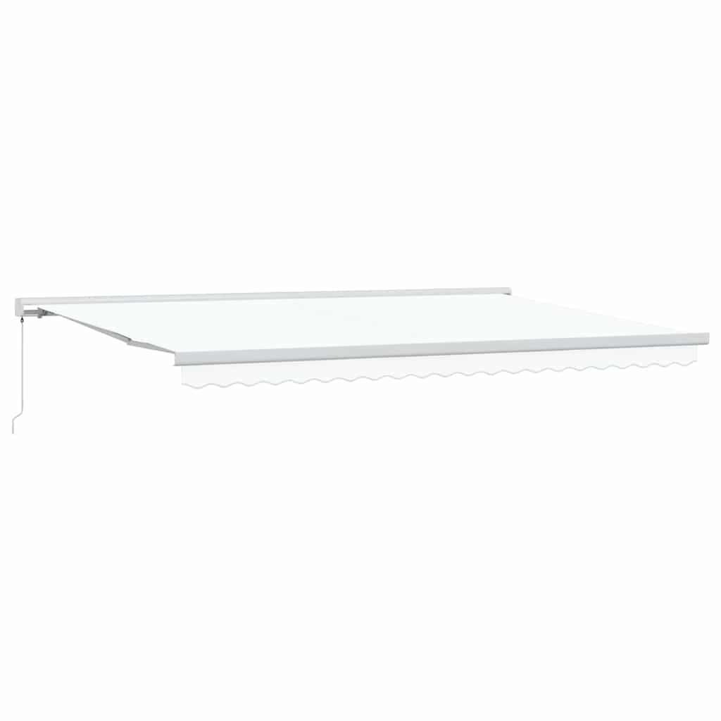 vidaXL Markiza wysuwana Biały 500 × 300 cm Canvas i Aluminium