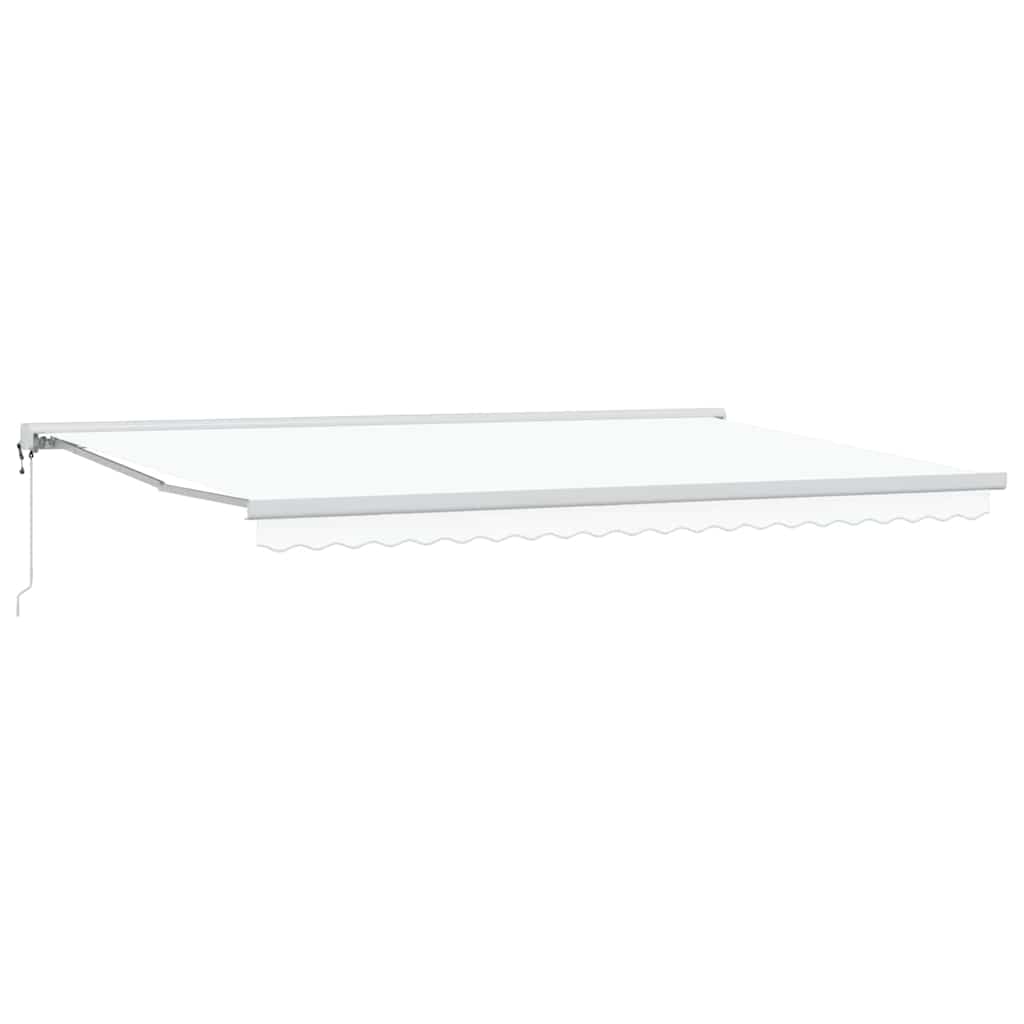 vidaXL Markiza wysuwana Biały 500 x 300 x 165 cm Tkanina i Metal