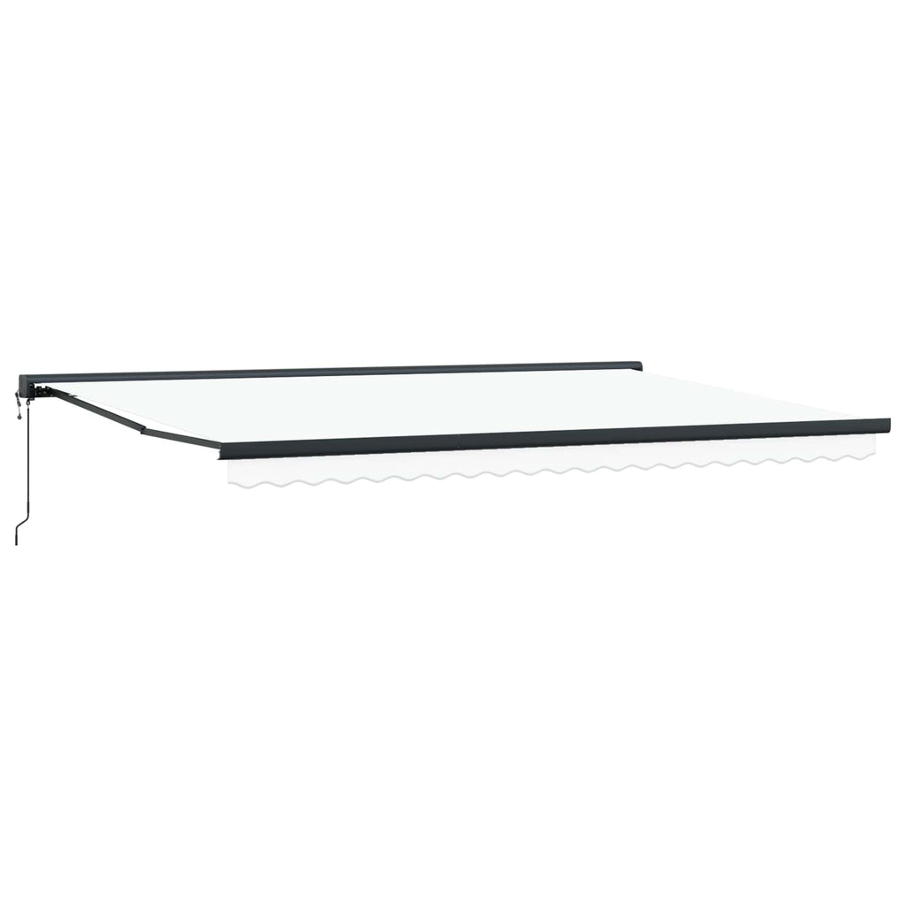 vidaXL Markiza wysuwana Biały 500 x 300 x 165 cm Tkanina i Metal