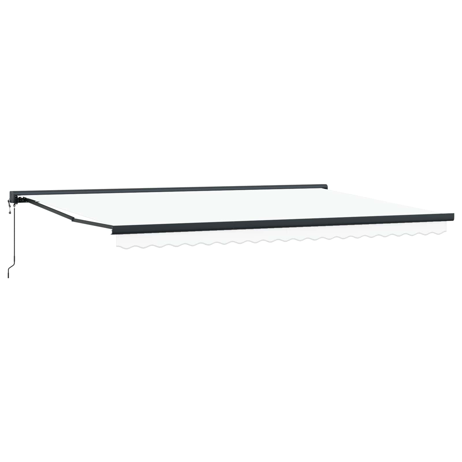 vidaXL Markiza wysuwana Biały 500 x 300 x 165 cm Tkanina i Metal
