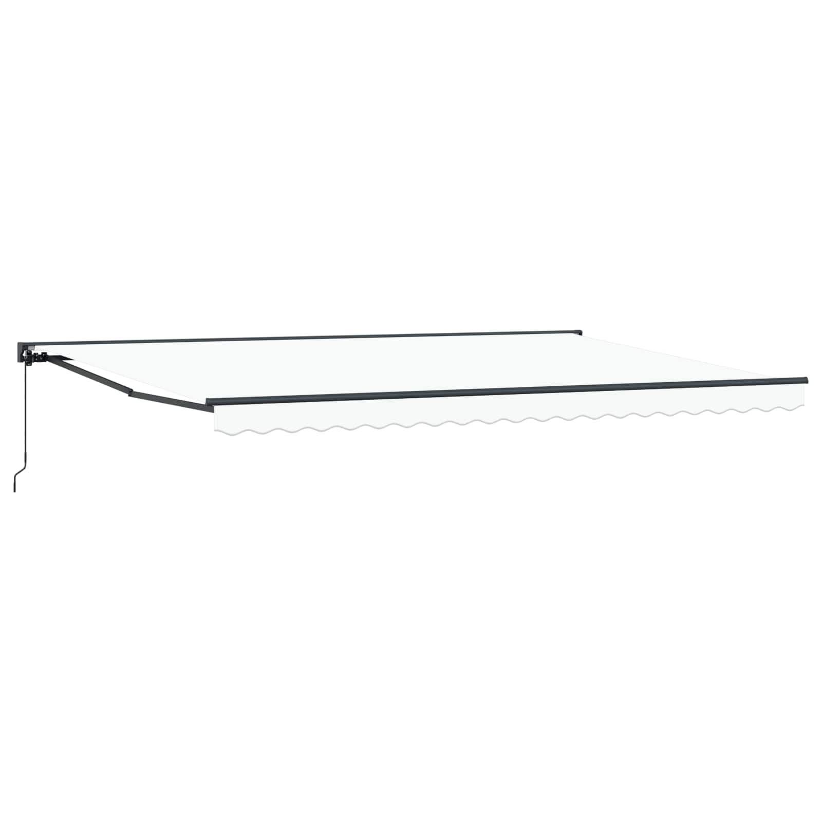 vidaXL Rama markizy Biały 500 × 300 cm Poliester z powłoką PU