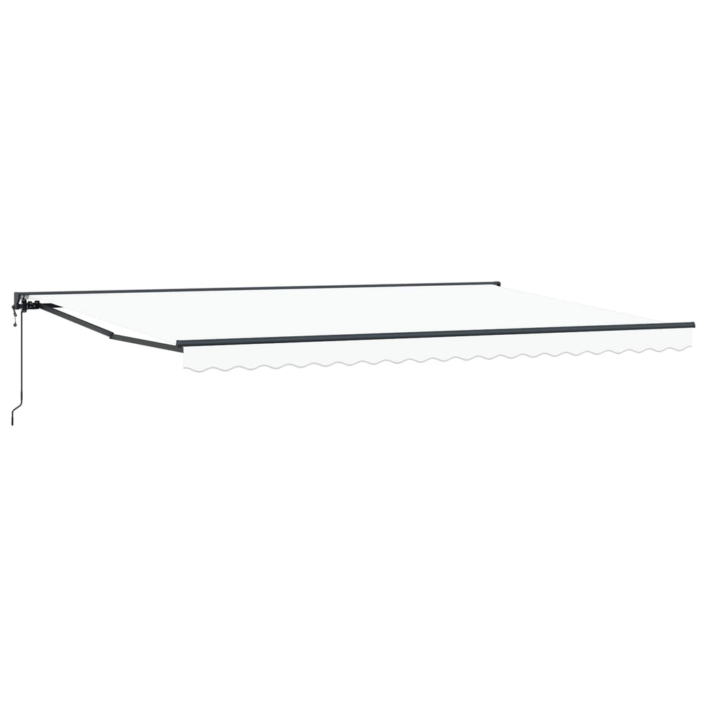 vidaXL Rama markizy Biały 500 × 300 cm Poliester z powłoką PU