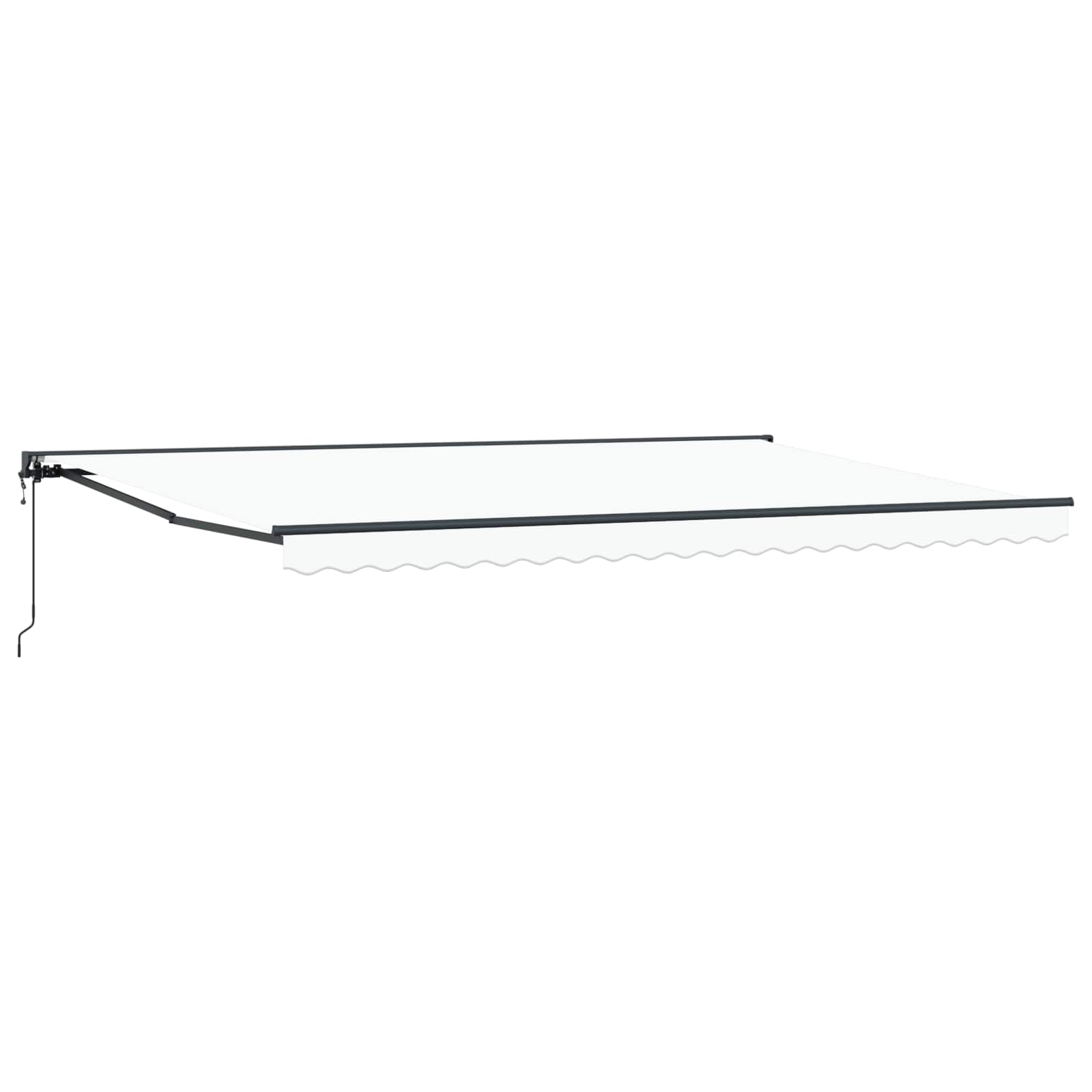 vidaXL Rama markizy Biały 500 × 300 cm Poliester z powłoką PU
