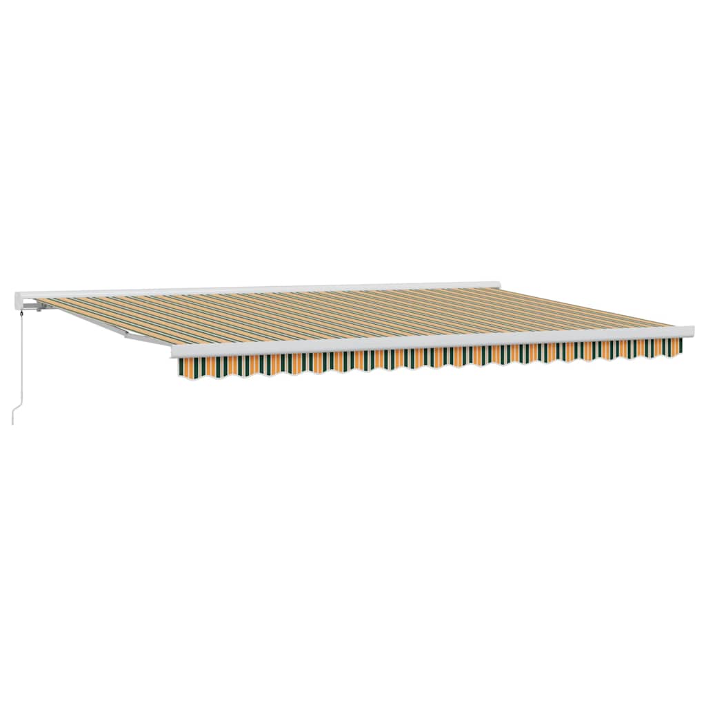 vidaXL Markiza wysuwana Zielony i Żółty 500 × 300 cm