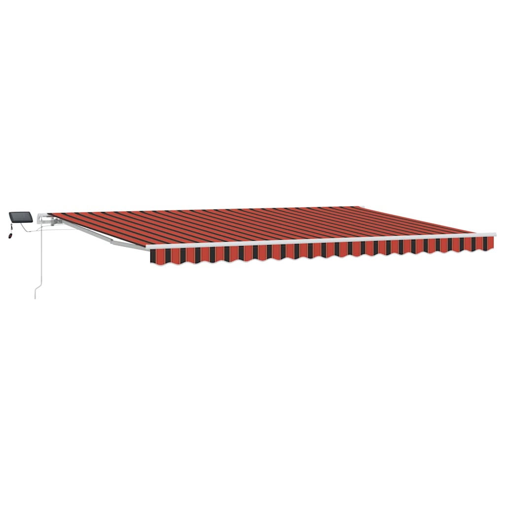 vidaXL Markiza wysuwana pomarańczowy i brązowy 500 × 350 cm