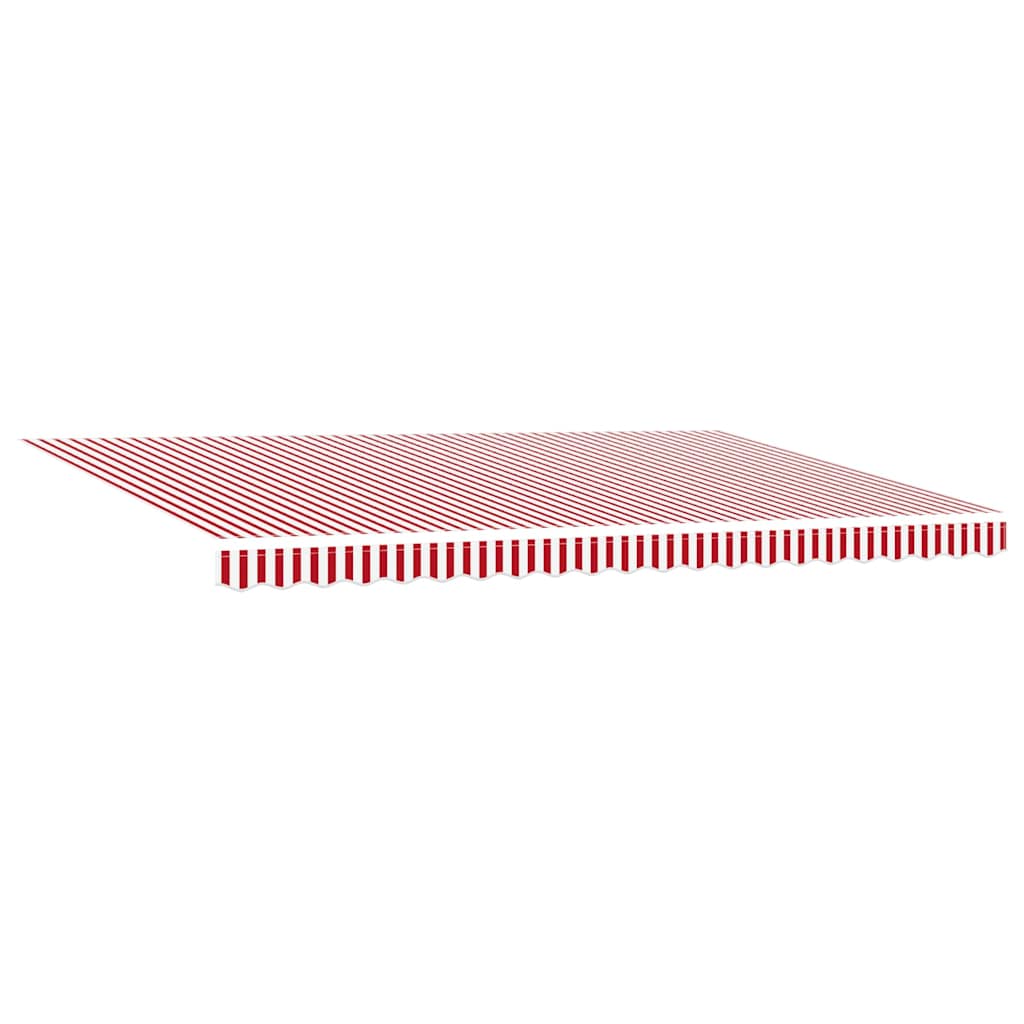 vidaXL Markiza wysuwana Czerwony i Biały 500 × 350 cm