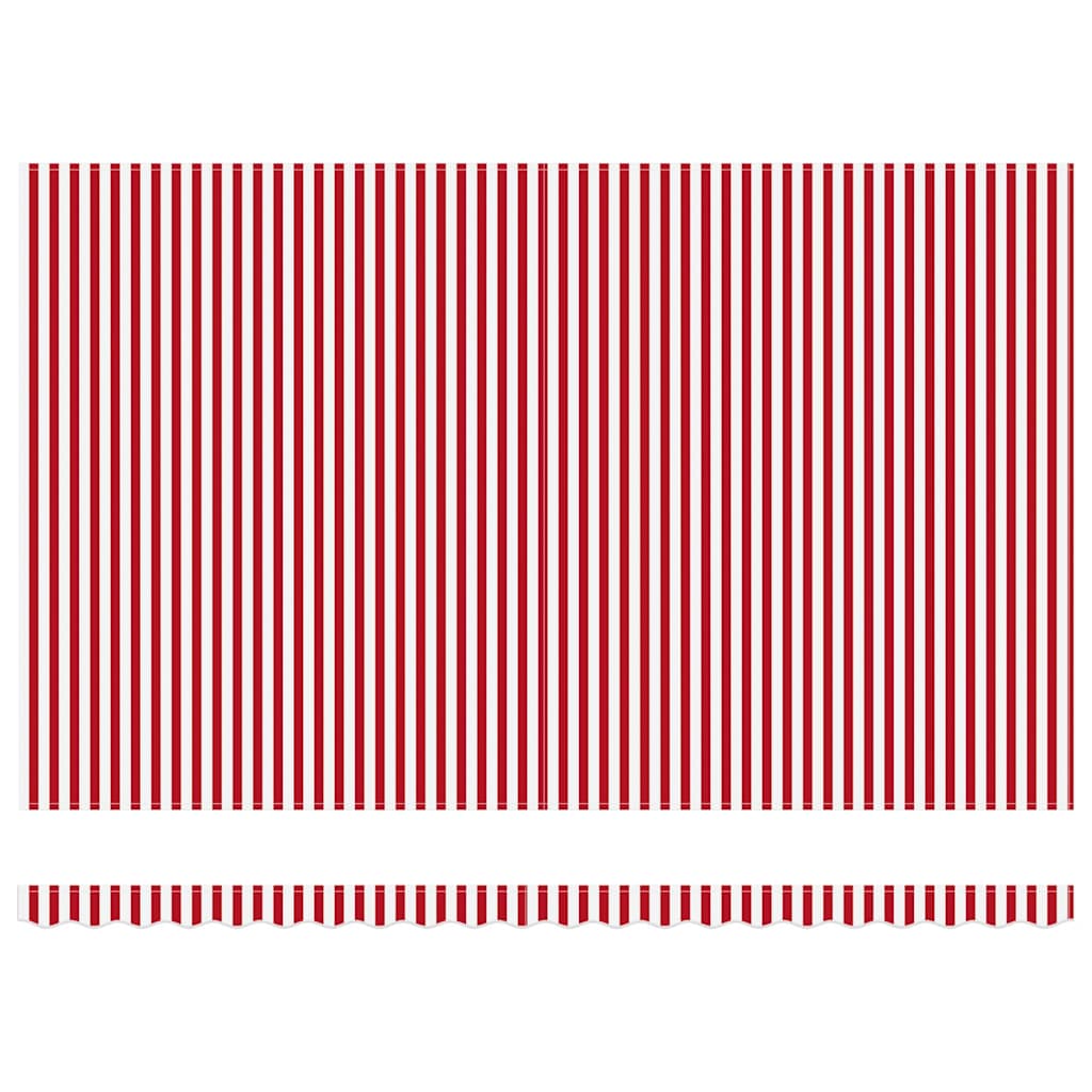vidaXL Markiza wysuwana Czerwony i Biały 500 × 350 cm