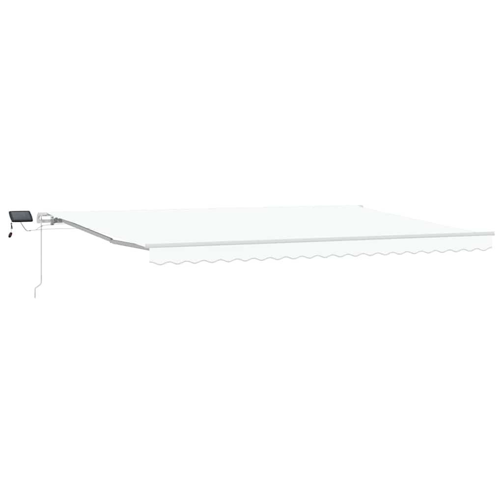 vidaXL Markiza wysuwana Biały 500 × 350 cm Tkanina i aluminium