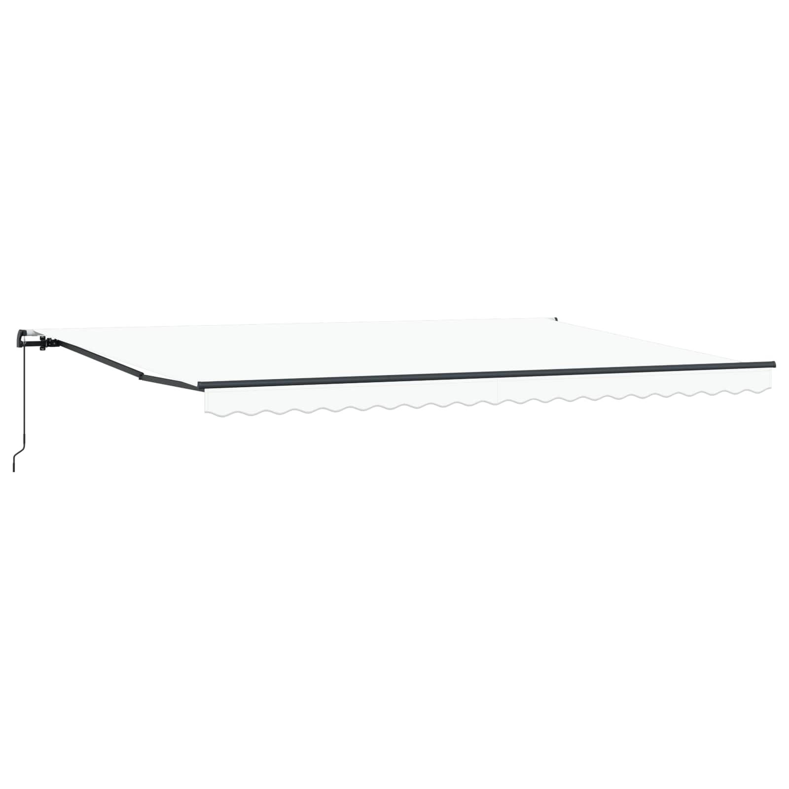vidaXL Markiza wysuwana Biały 500 × 350 cm Poliester i aluminium
