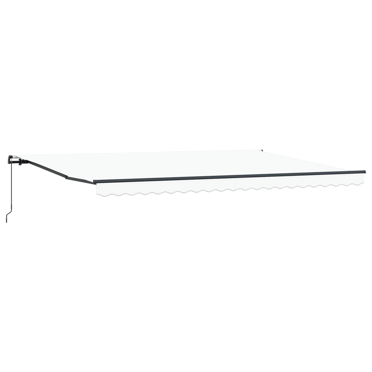 vidaXL Markiza wysuwana Biały 500 × 350 cm Poliester i aluminium