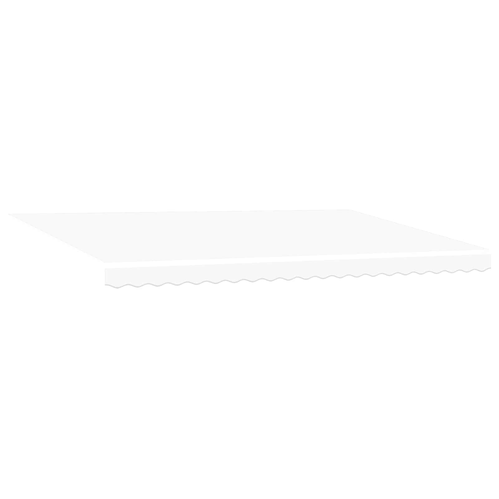 vidaXL Markiza wysuwana Biały 500 × 350 cm Tkanina i aluminium