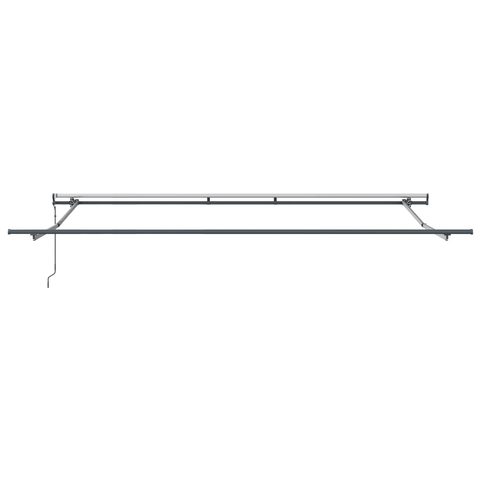 vidaXL Markiza wysuwana Biały 500 × 350 cm Tkanina i aluminium